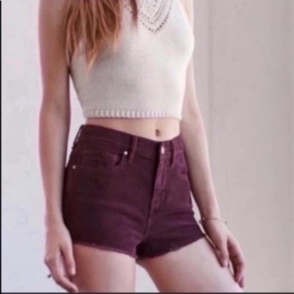 NWT Kendall & Kylie Red Corduroy Shorts - Picture 1 of 3